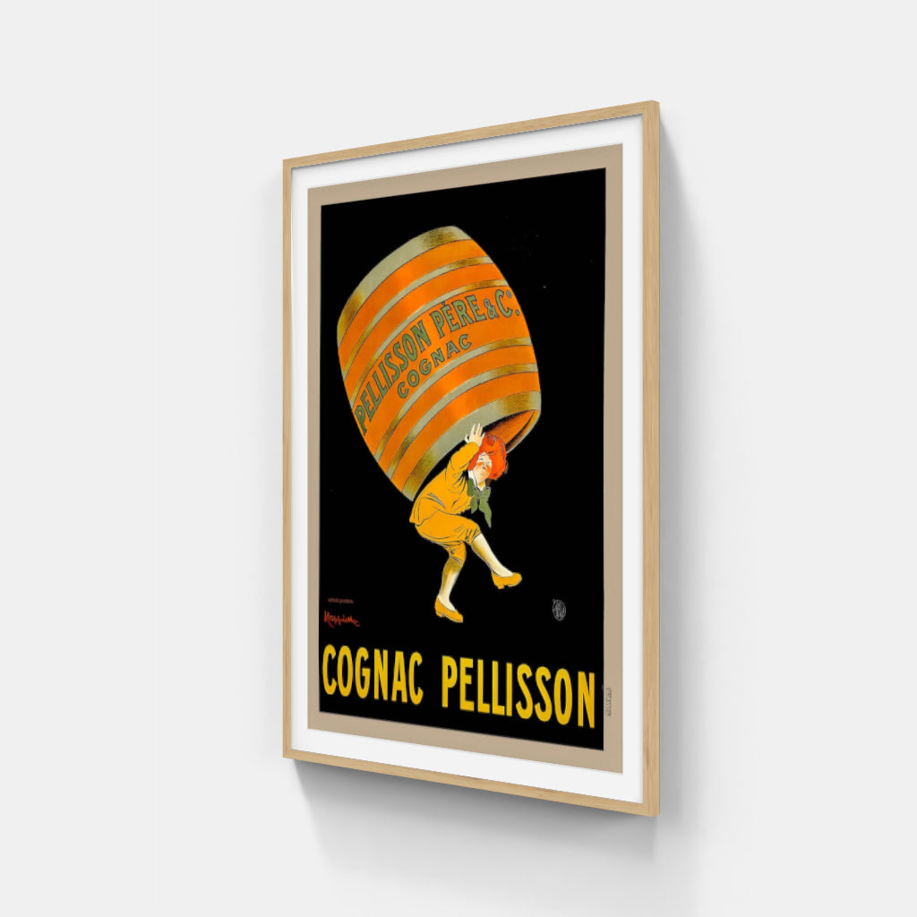 Cognac Pellison retro poster