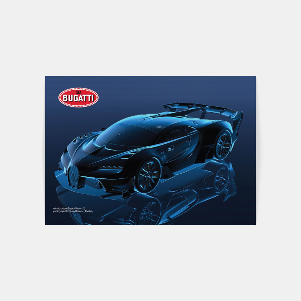 Bugatti Chiron Sport “Blue Shadow” poster