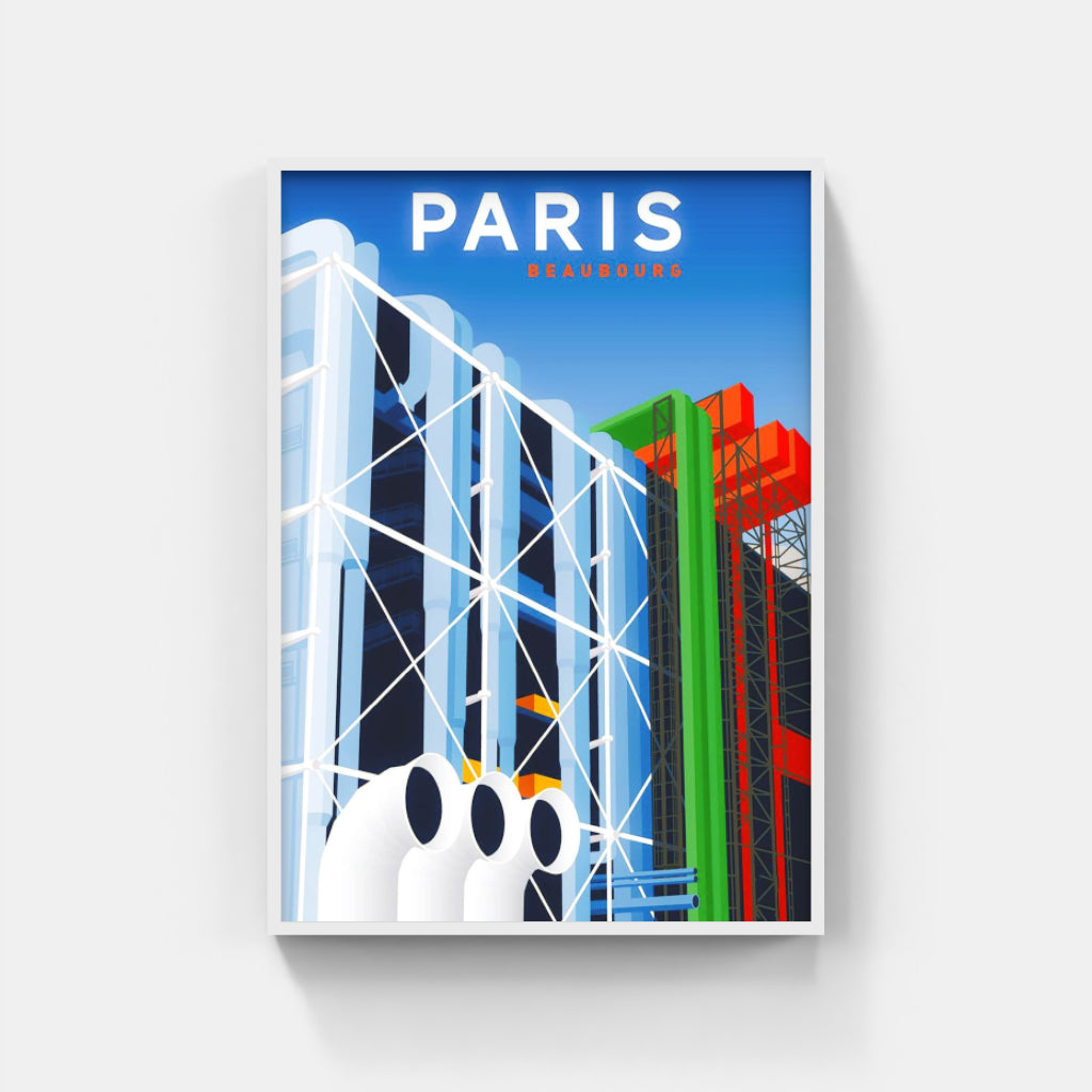 Paris Beaubourg poster