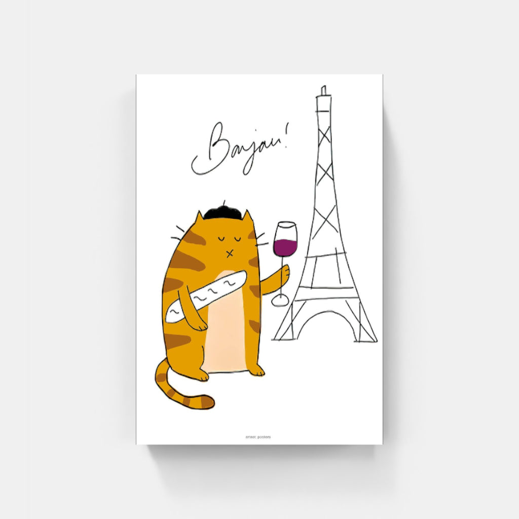 Paris Cat poster