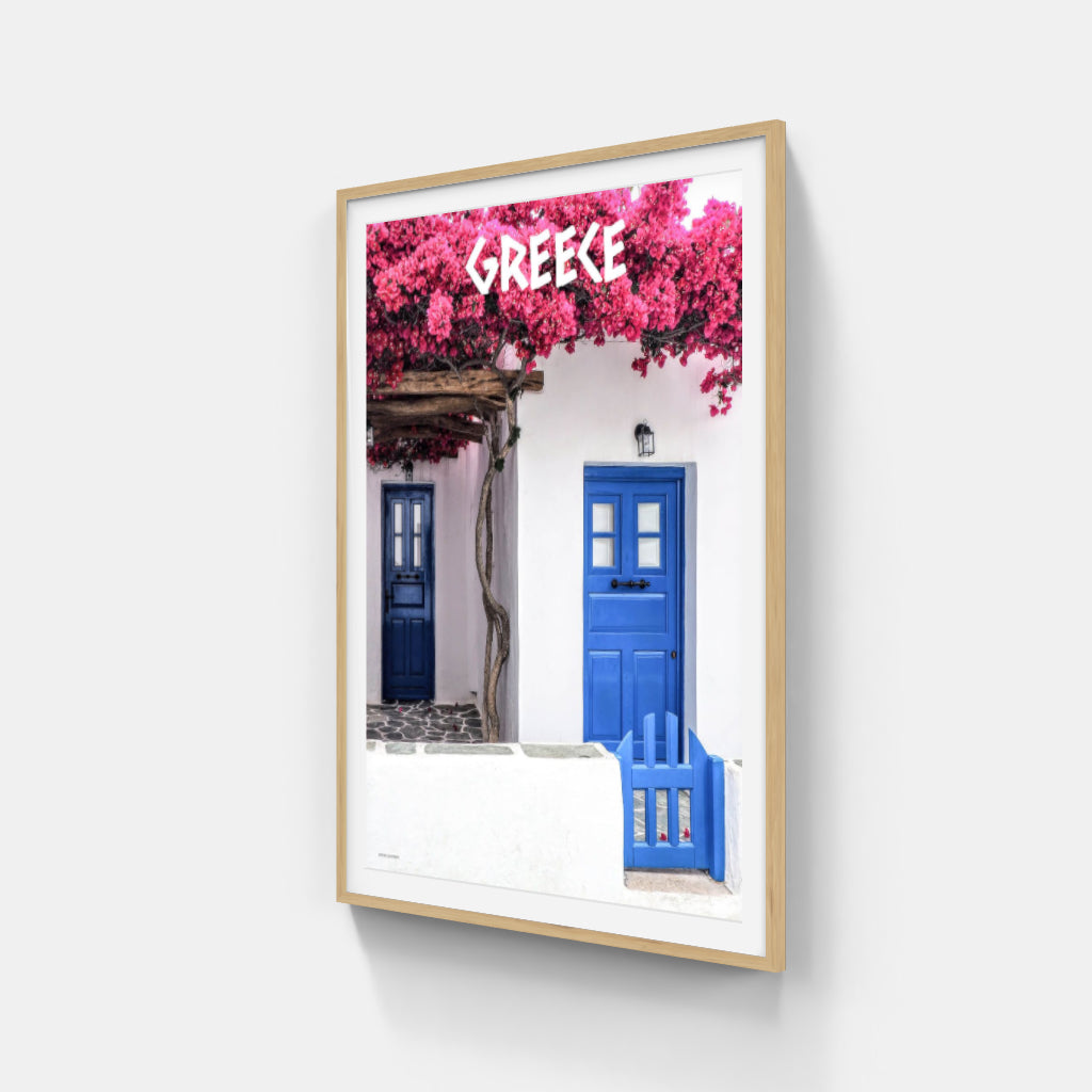 Greece Bougainvillea poster