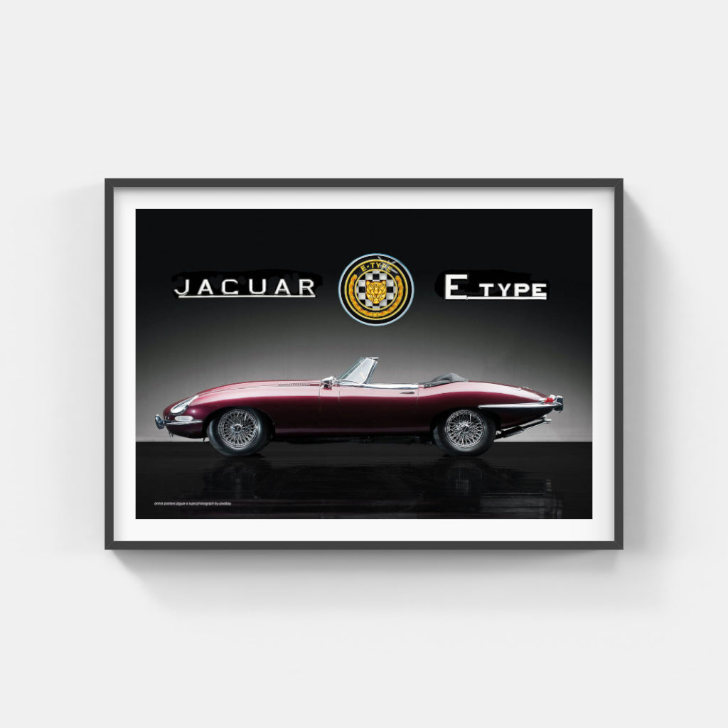 Jaguar E-Type poster (Red)