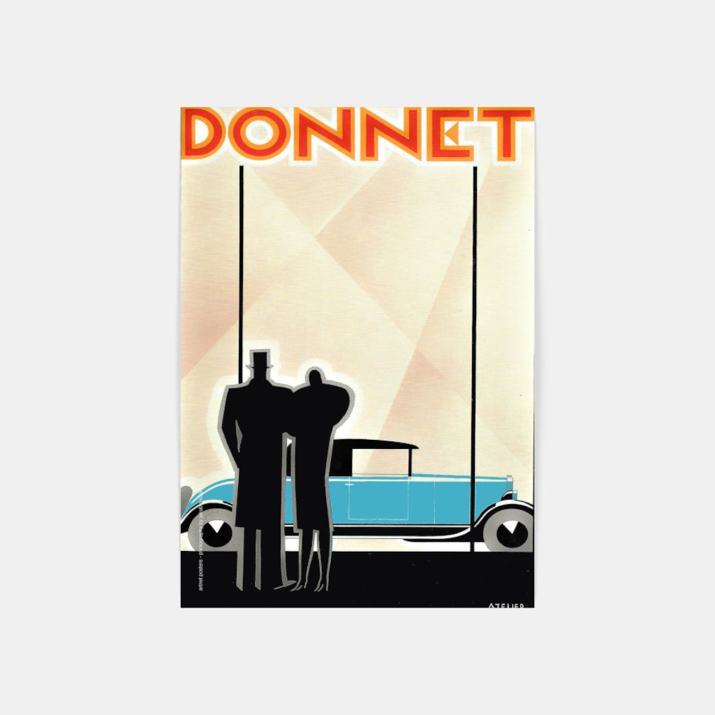 Donnet retro car poster