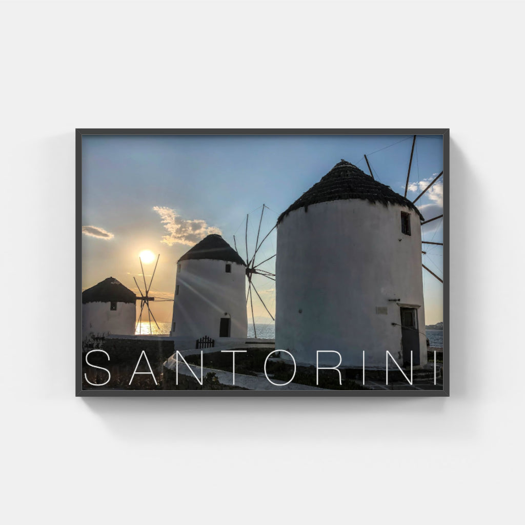 Santorini Windmills - Greece poster