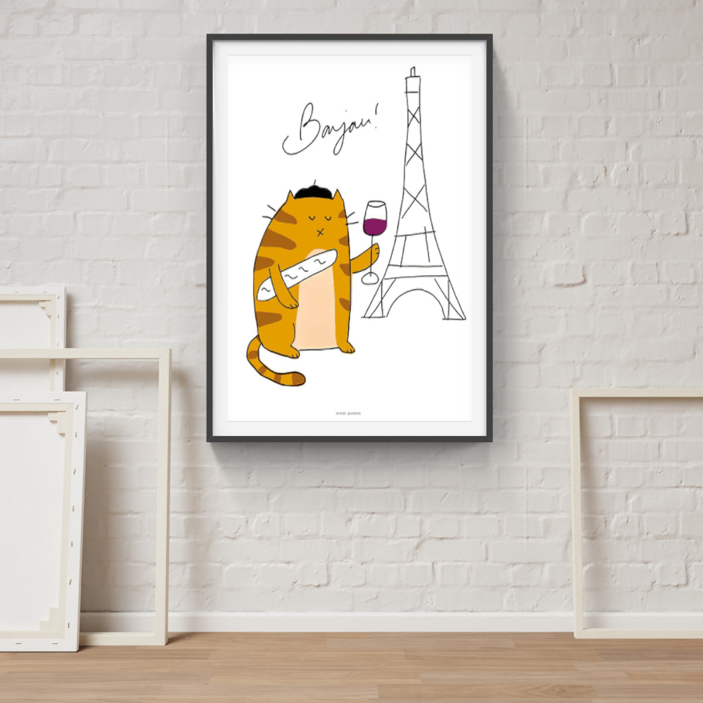 Paris Cat poster