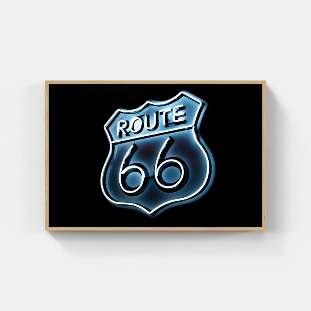 Route 66 neon poster