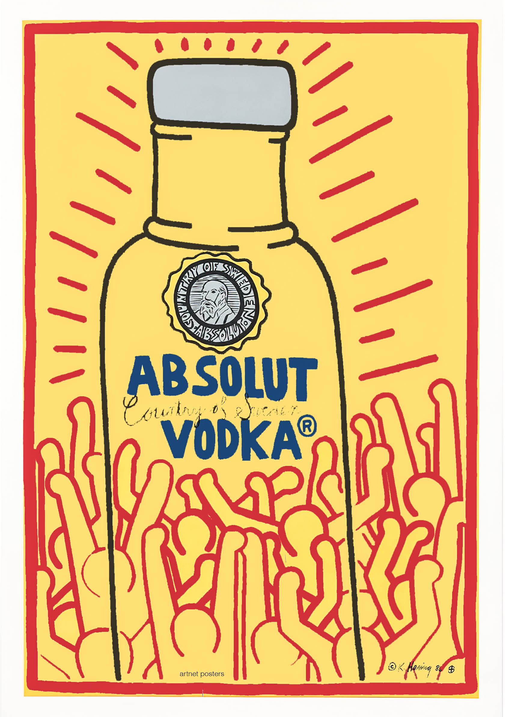 Keith Haring Absolut Vodka poster