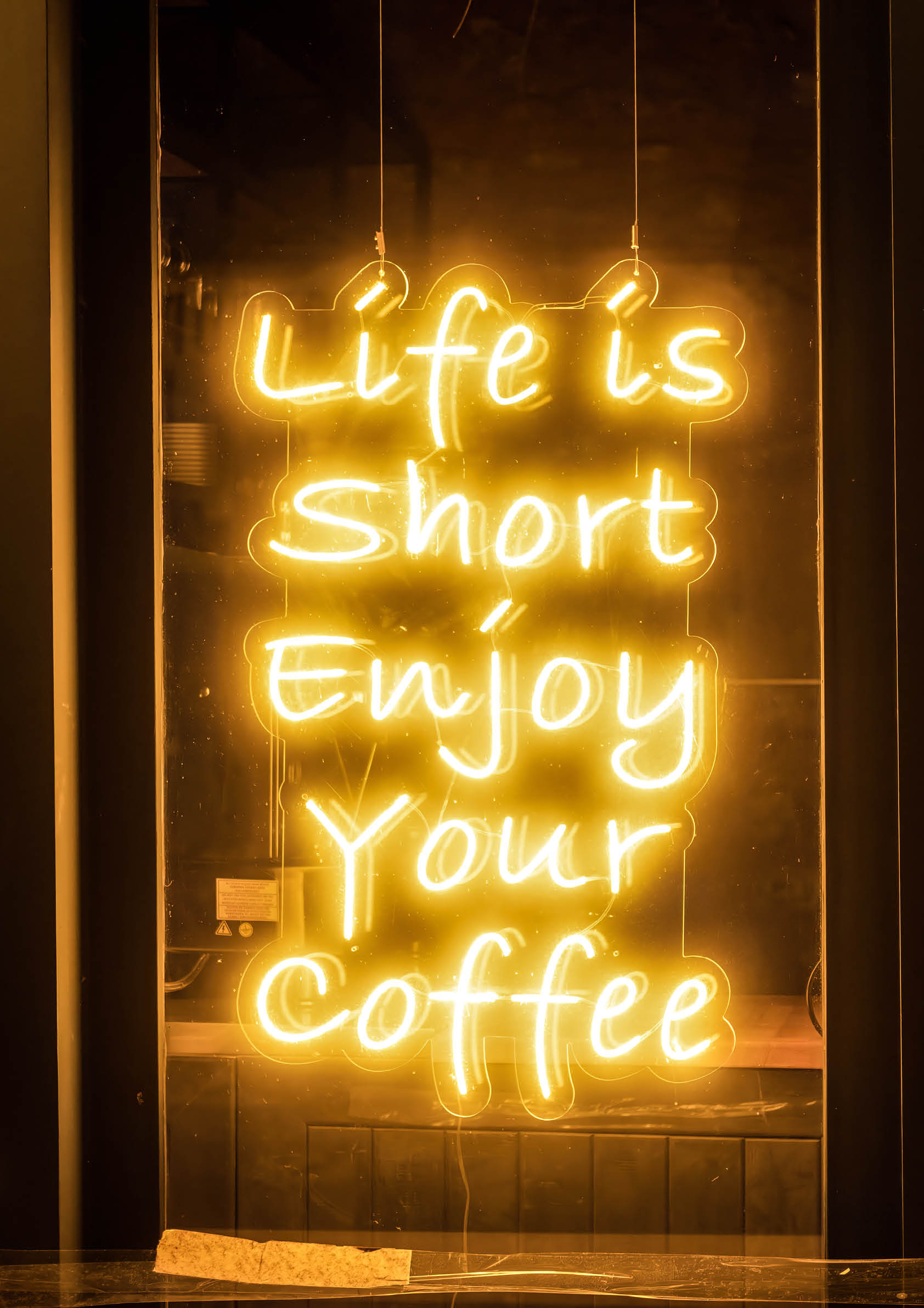 Life is Short neon - poster