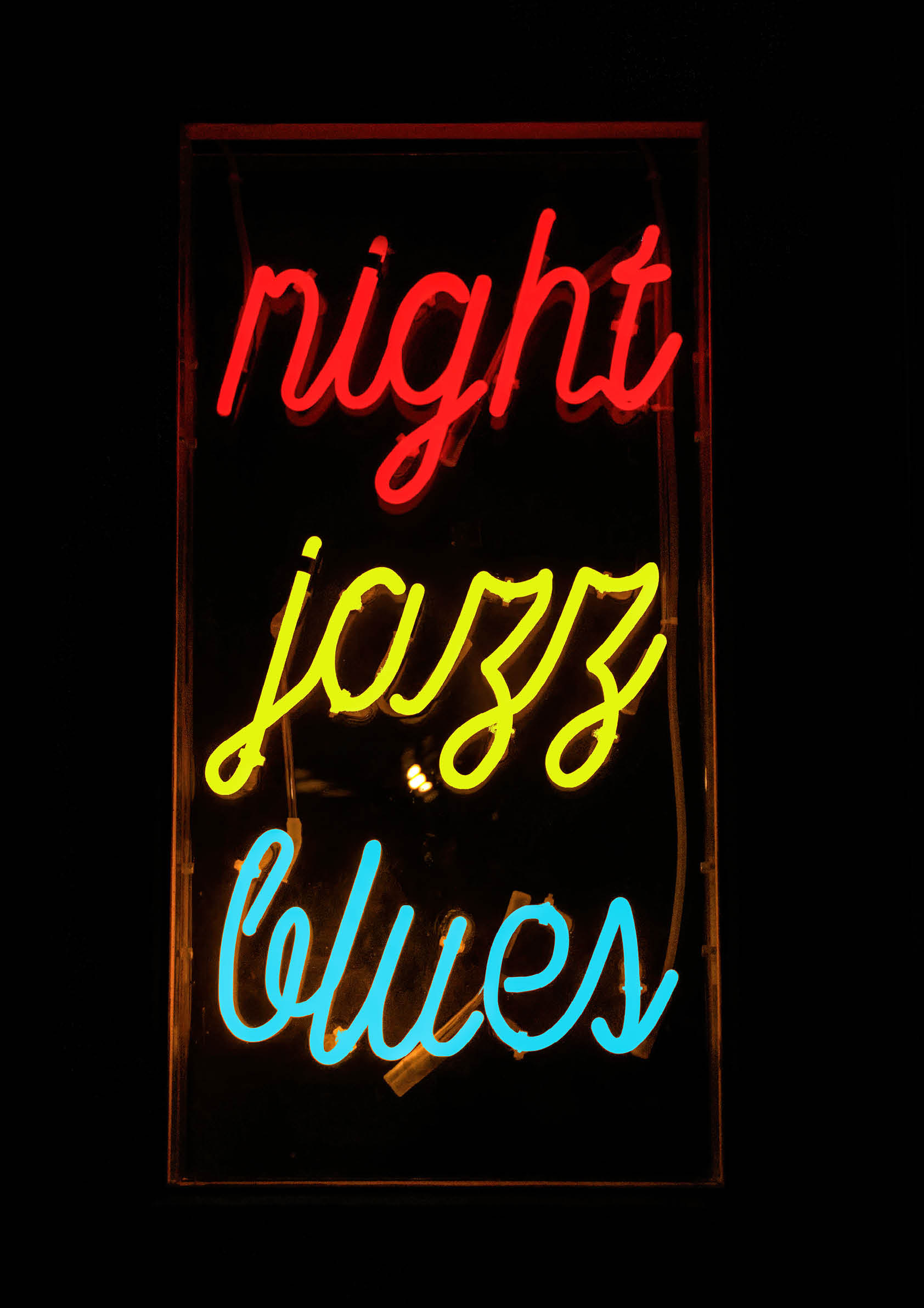 Night Jazz Blues neon poster