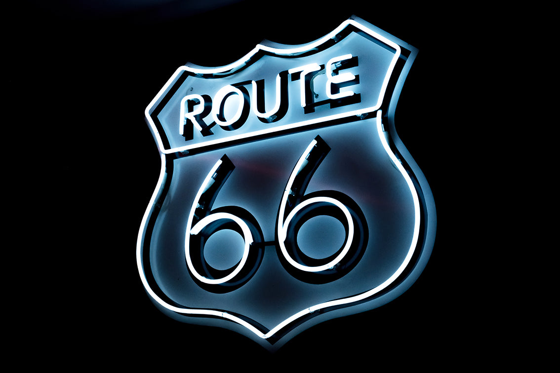 Route 66 neon poster