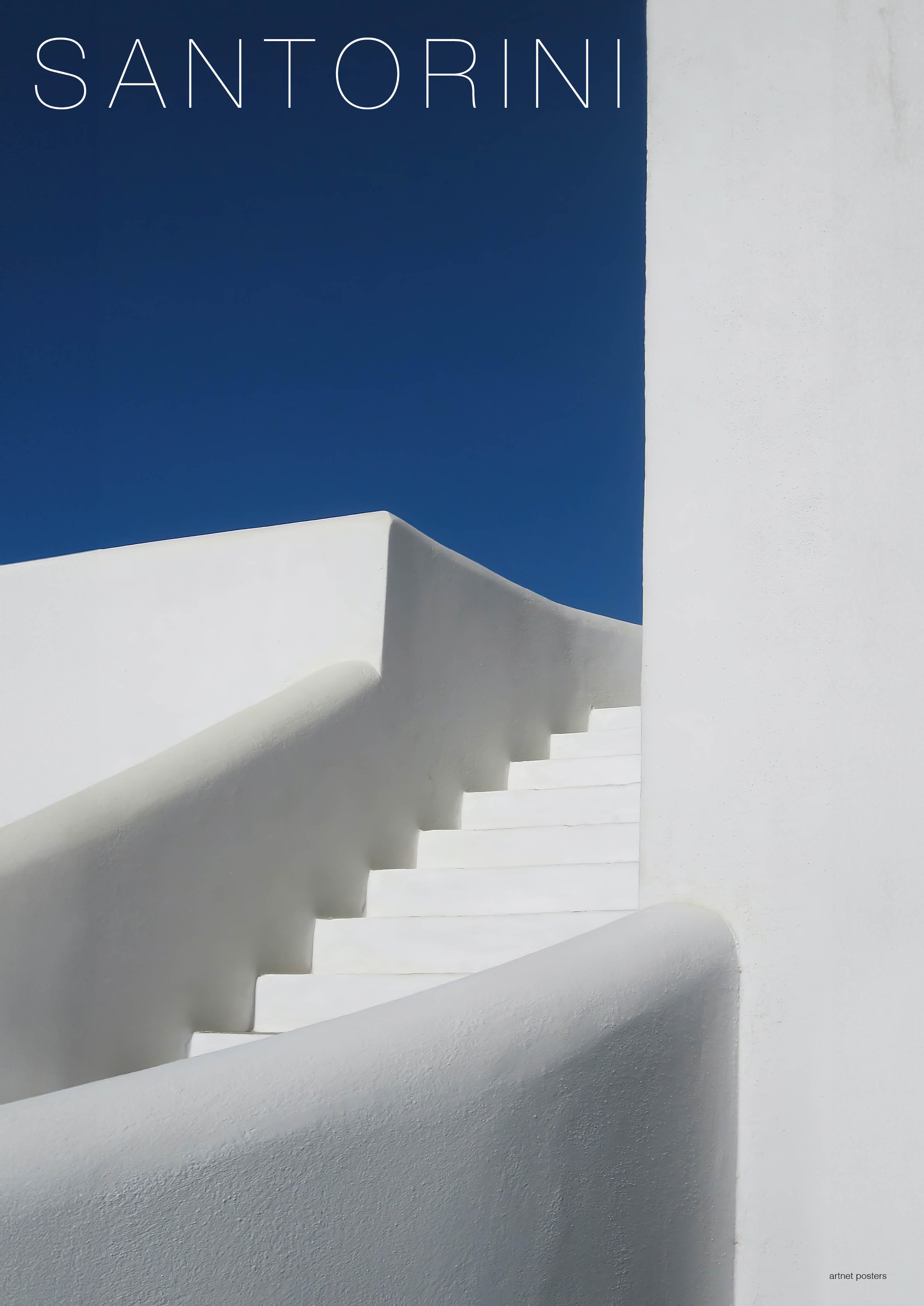 Santorini Steps - Greece poster