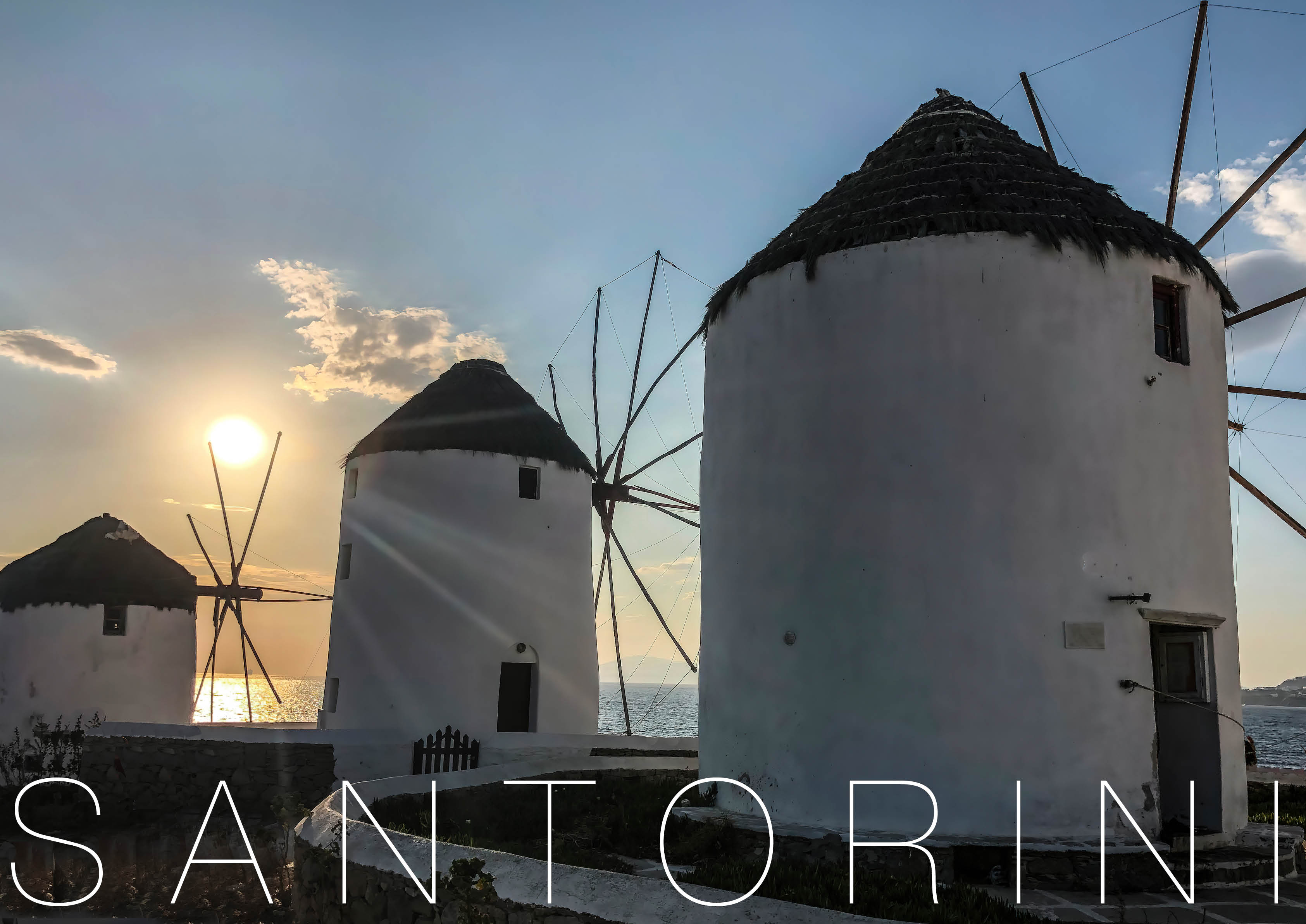 Santorini Windmills - Greece poster