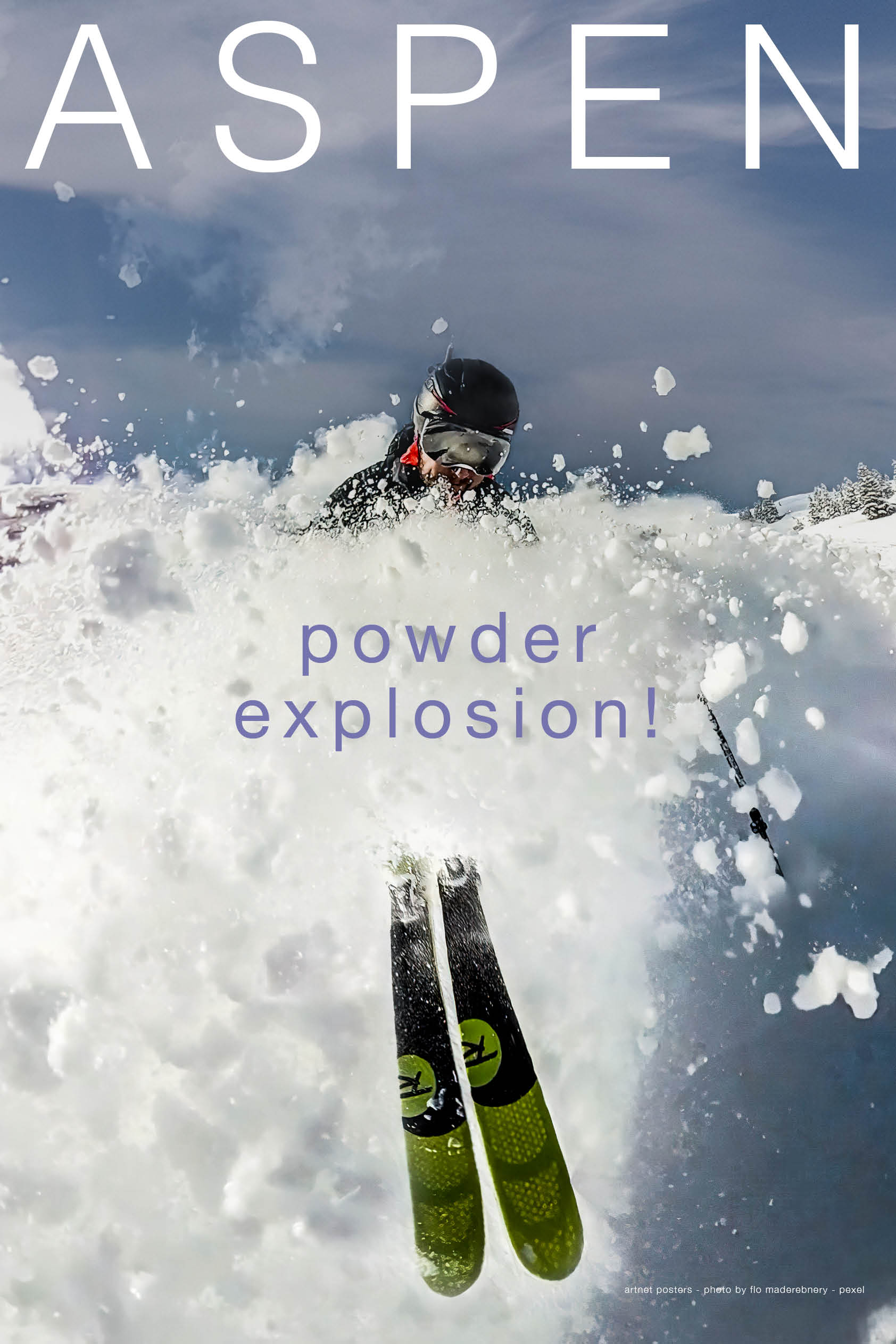 Aspen Powder Explosion - ski poster