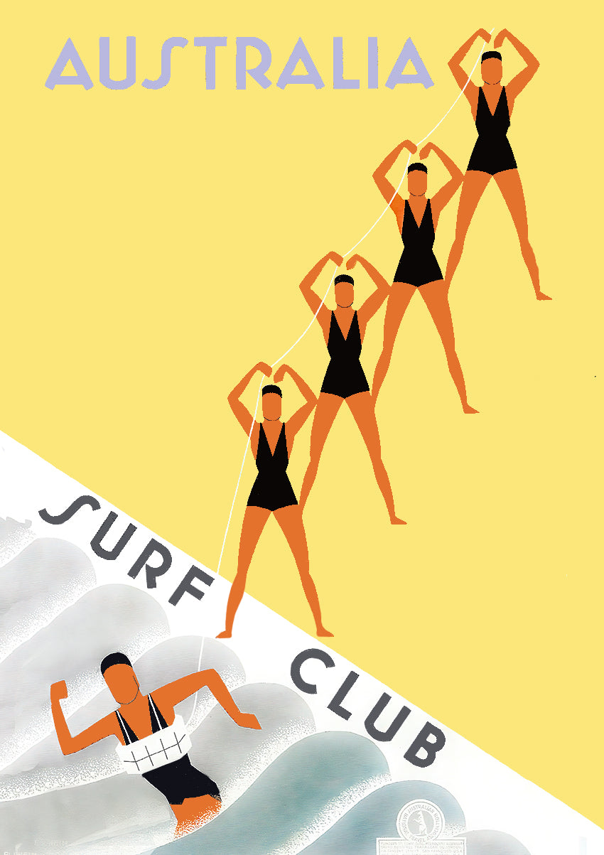 Surf Club retro poster