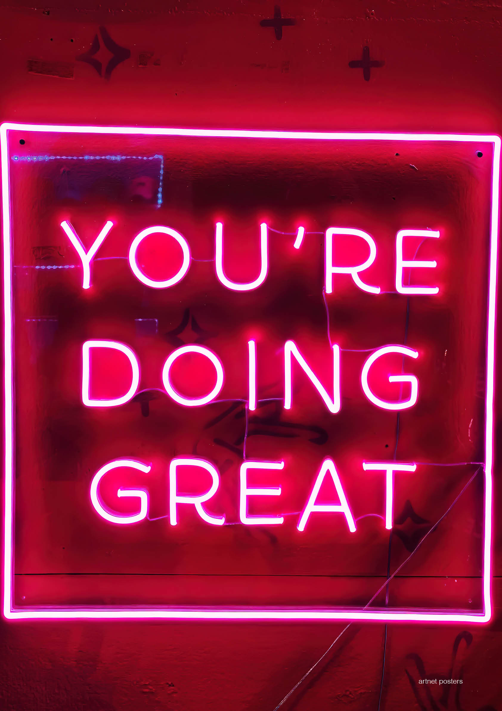 You're Doing Great neon poster